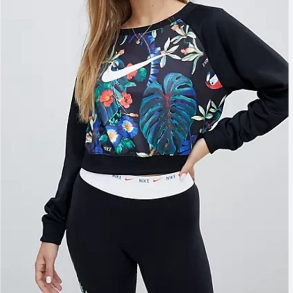 Nike Tops - Nike Tropical Cropped Sweatshirt